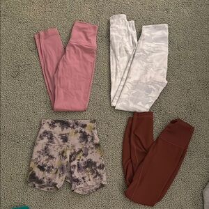 Lululemon leggings and shorts